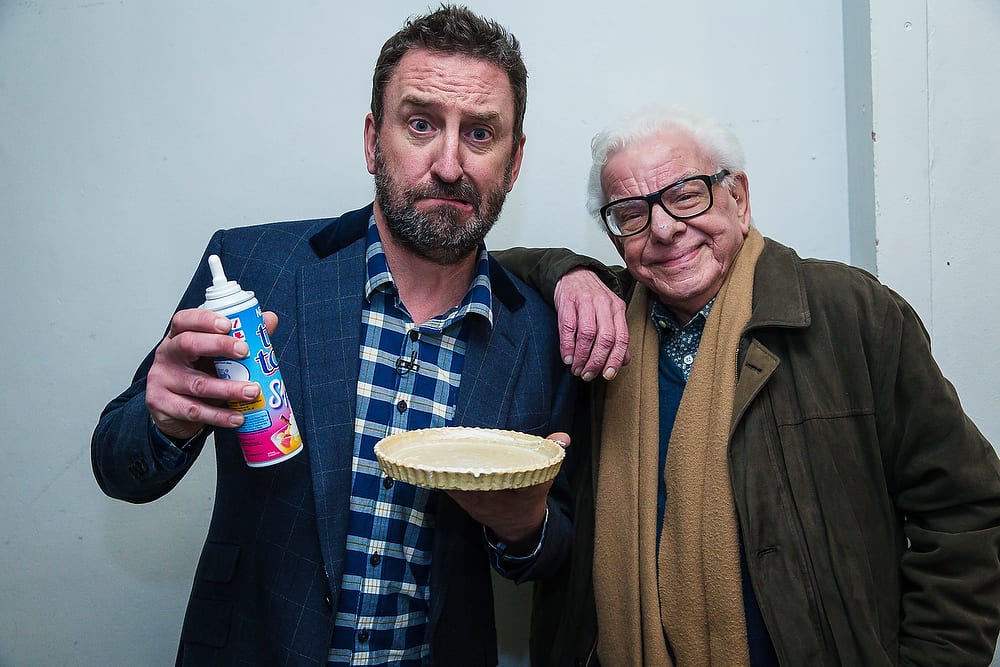 Lee Mack Barry Cryer Custard Pie 1 © David Betteridge